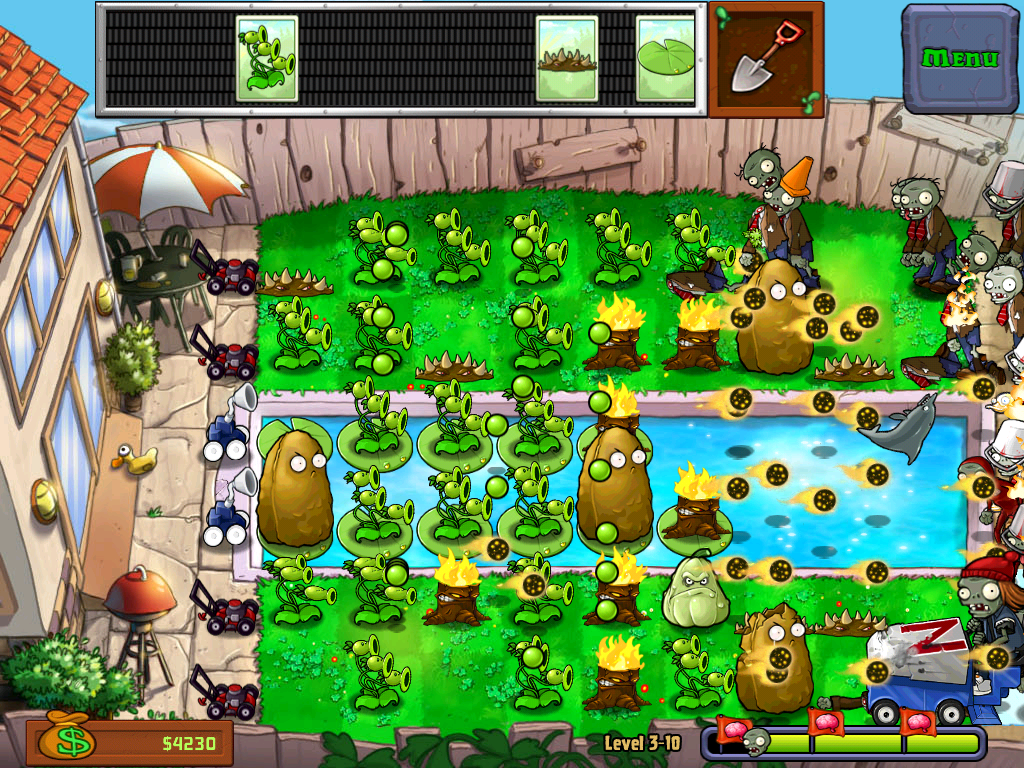 Скриншот 3 к игре Plants vs. Zombies [Portable] (2009) PC | Лицензия