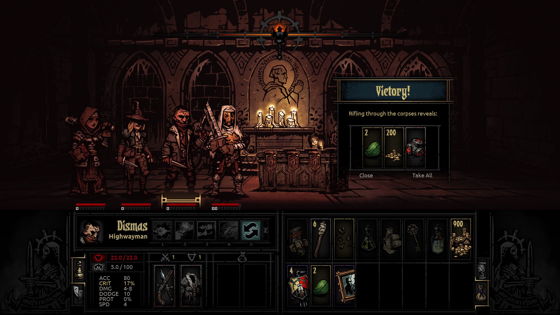 Скриншот 1 к игре Darkest Dungeon v.24839 (28859) [GOG] (2016)